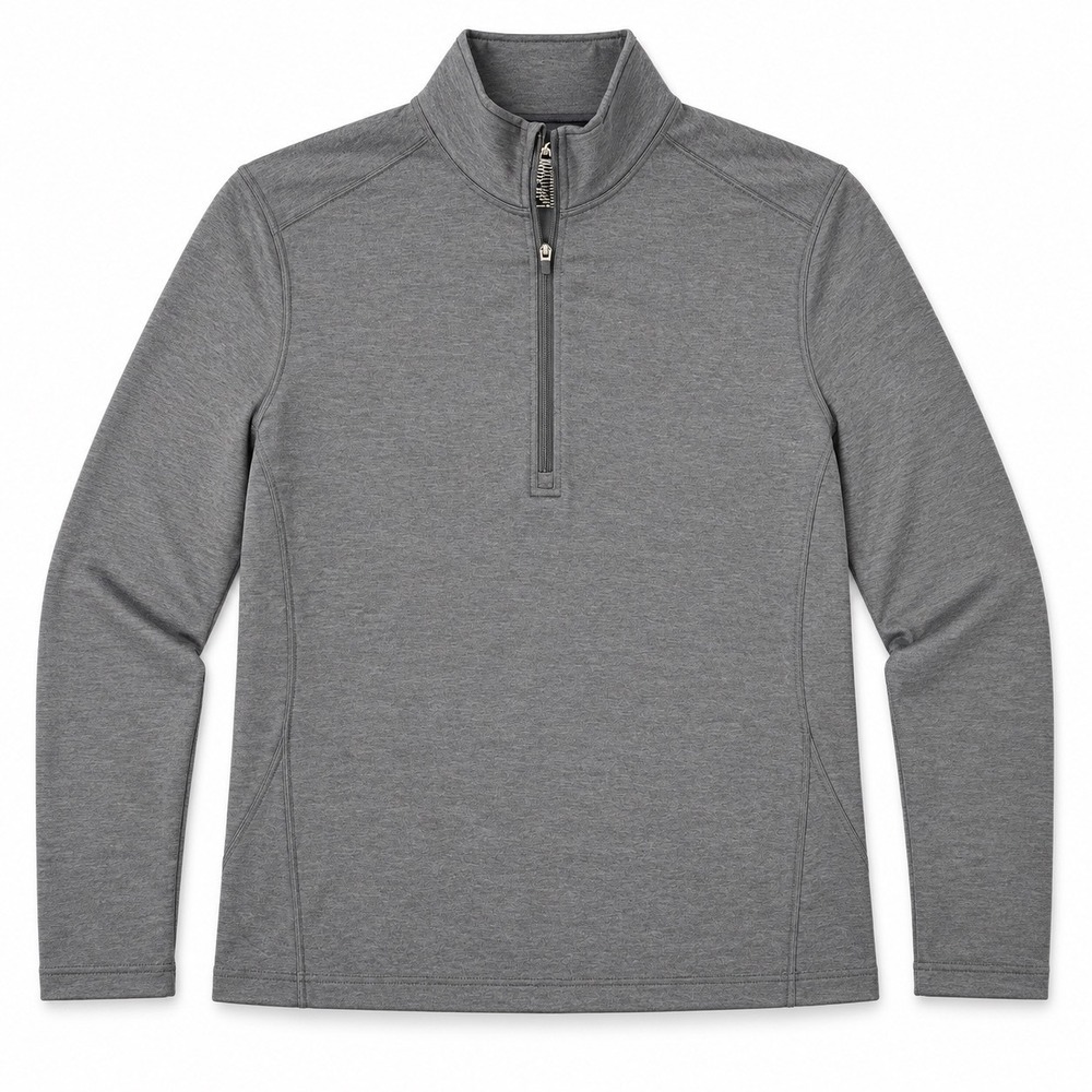 REI Co-op Womens 2XL Charcoal Gray Heather Quarter Zip Pullover Active Top